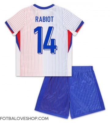 Francie Adrien Rabiot #14 Dětské Venkovní Dres ME 2024 Krátký Rukáv (+ trenýrky)